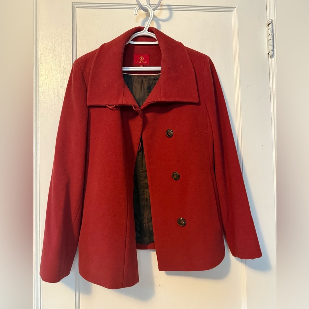 Elegant Cole Haan Red Women's Jacket - Picture 2 of 5